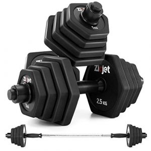 66Lbs Adjustable Dumbbells Set With Connecting